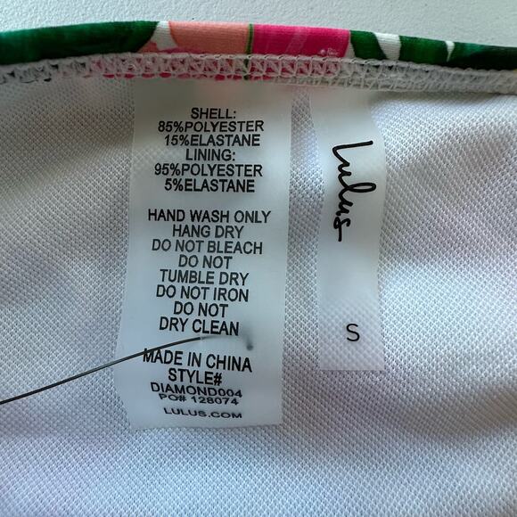 Lulus Bikini Bottom Women Small Floral Ring Swimsuit Bathing Suit Beach Tropical - Picture 4 of 7